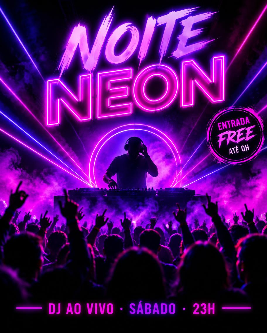 Flyer Noite Neon